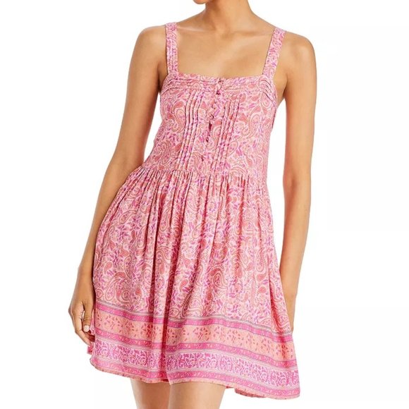 AQUA BUTTON DOWN MINI DRESS, NWT - Picture 1 of 5